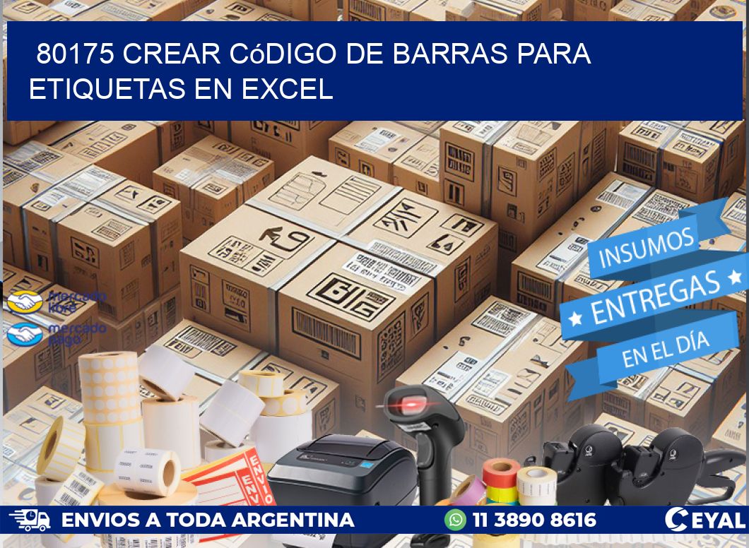80175 Crear código de barras para etiquetas en Excel