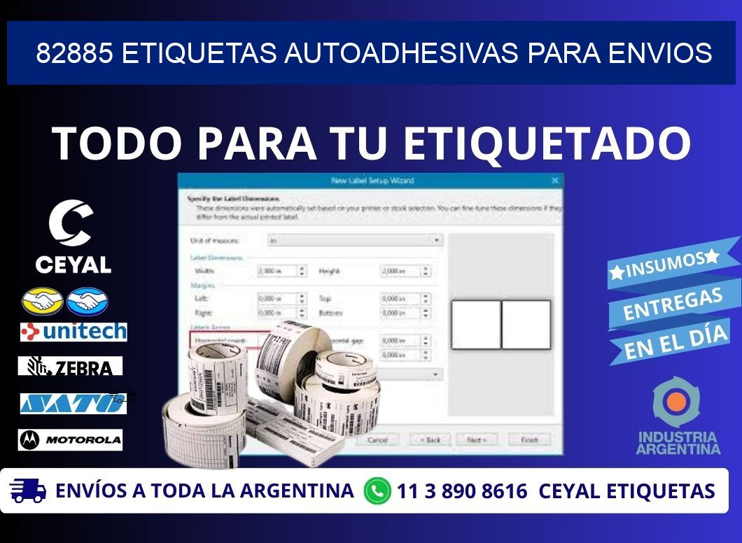 82885 etiquetas autoadhesivas para envios