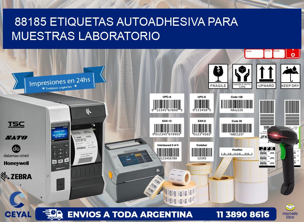 88185 etiquetas autoadhesiva para muestras laboratorio