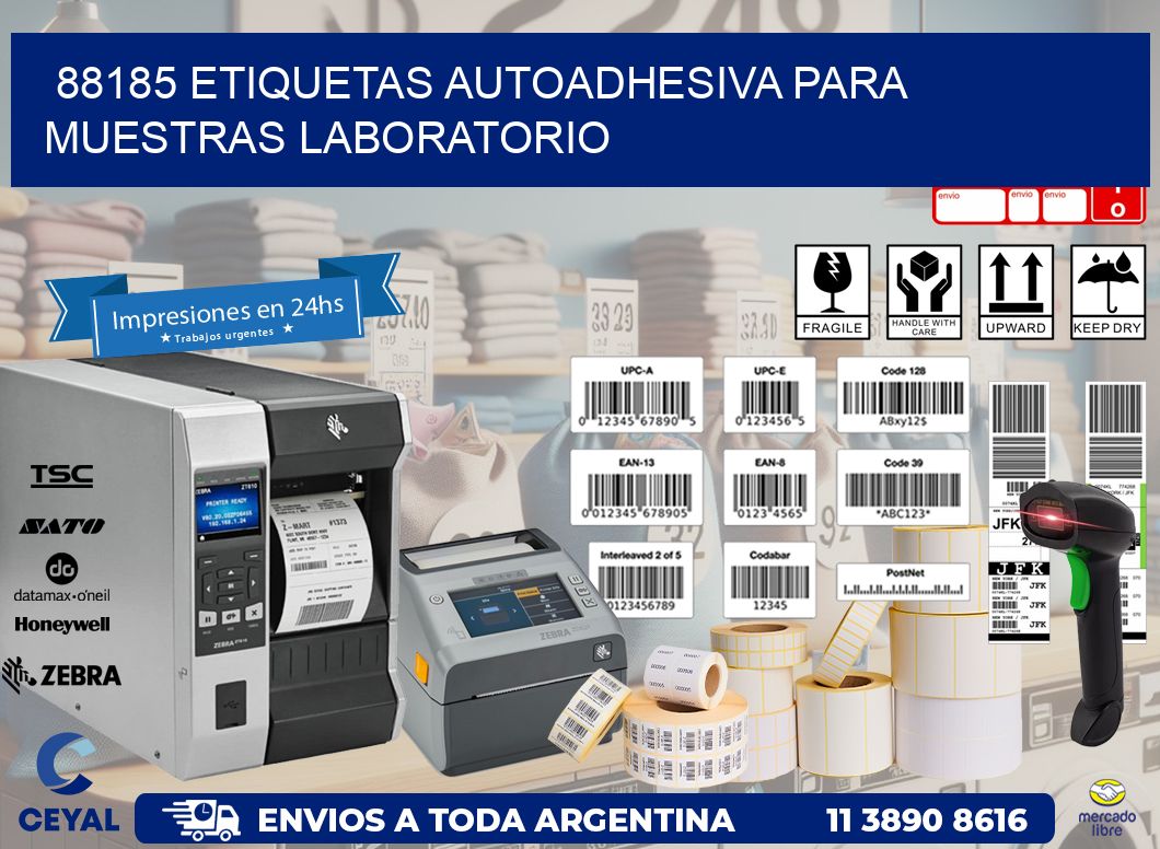 88185 etiquetas autoadhesiva para muestras laboratorio
