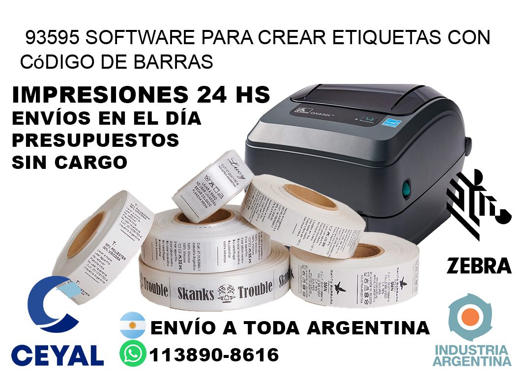 93595 Software para crear etiquetas con código de barras