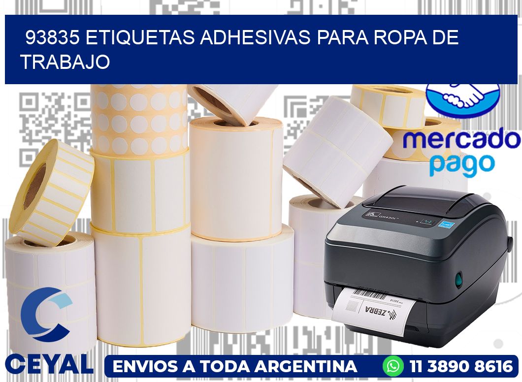 93835 Etiquetas adhesivas para ropa de trabajo