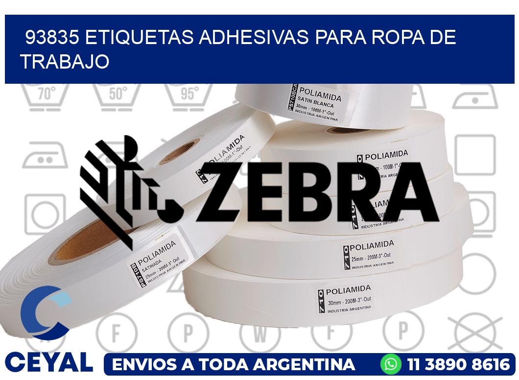 93835 Etiquetas adhesivas para ropa de trabajo