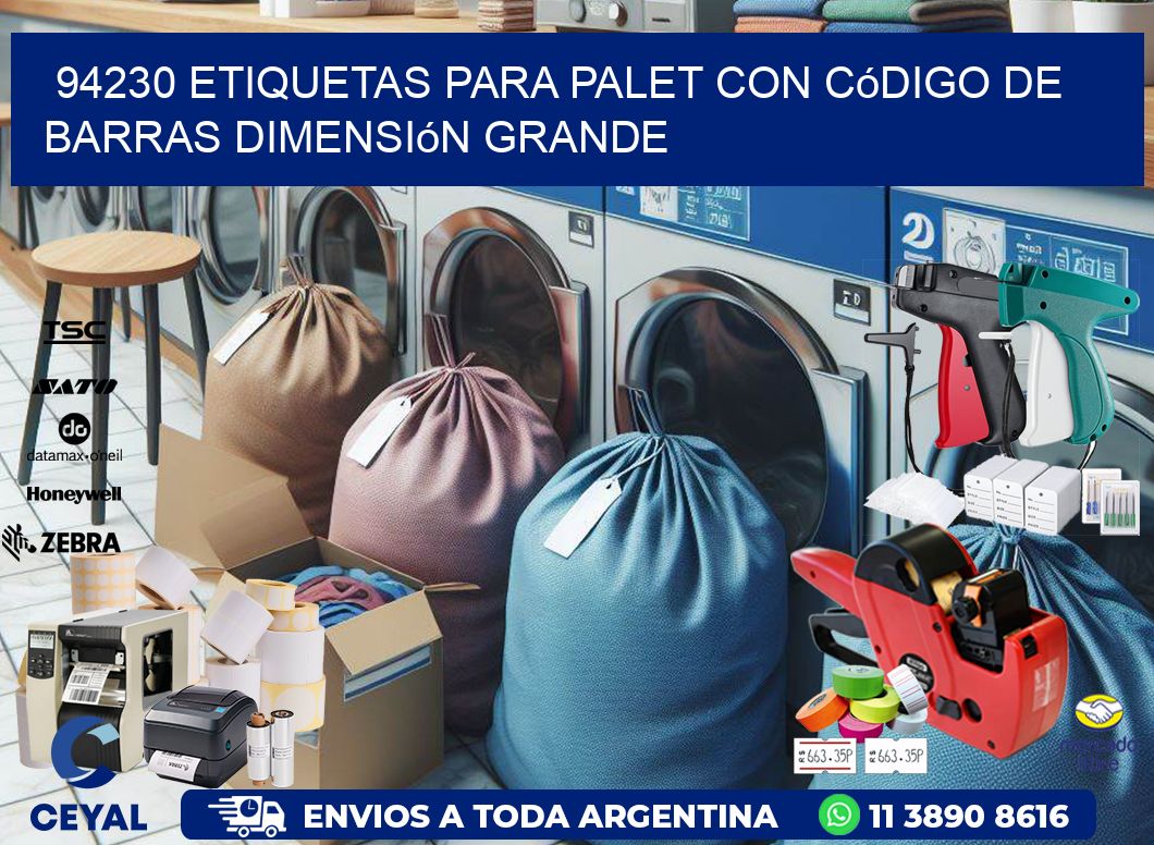 94230 etiquetas para palet con código de barras dimensión grande
