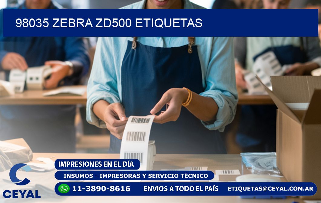 98035 Zebra ZD500 etiquetas