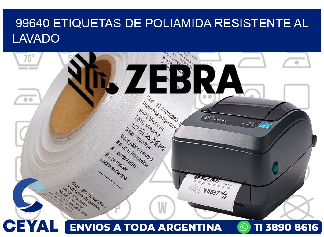 99640 Etiquetas de poliamida resistente al lavado