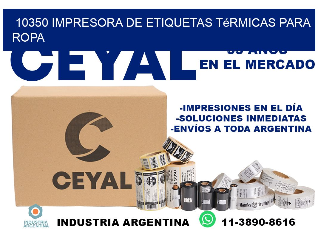 10350 impresora de etiquetas térmicas para ropa