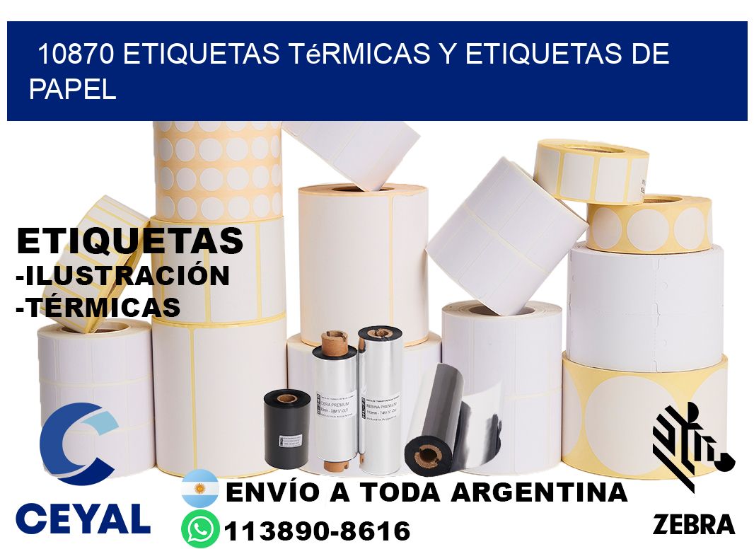 10870 etiquetas térmicas y etiquetas de papel