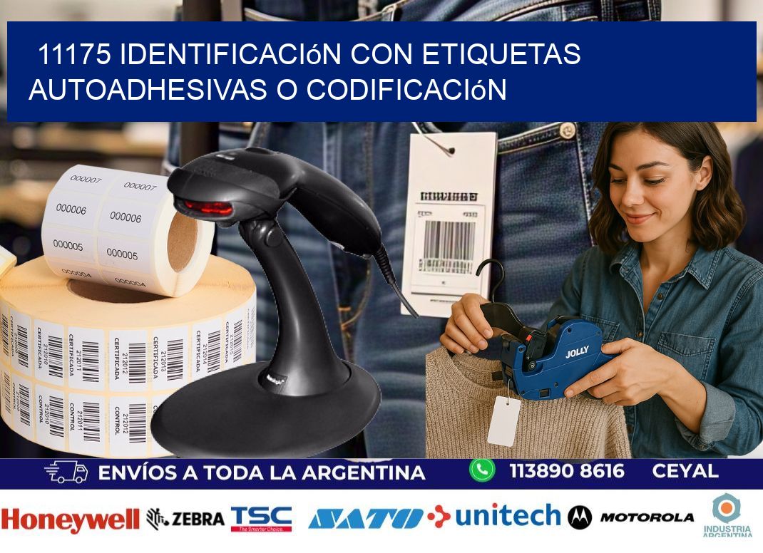 11175 identificación con etiquetas autoadhesivas o codificación