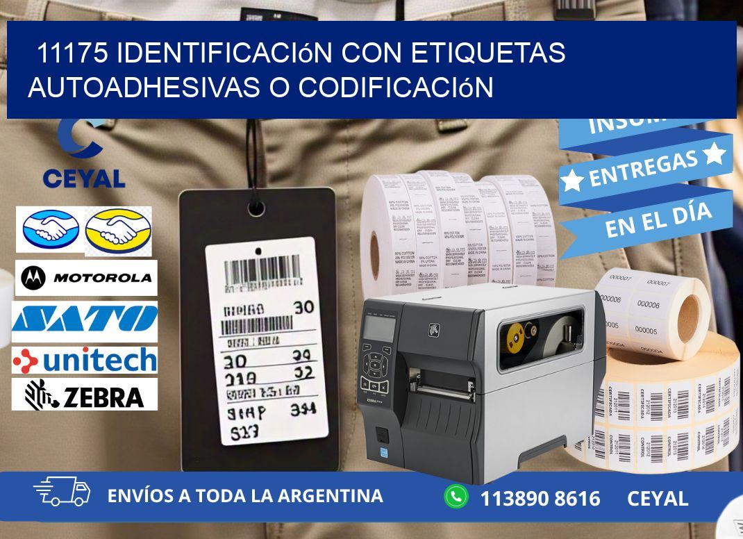 11175 identificación con etiquetas autoadhesivas o codificación