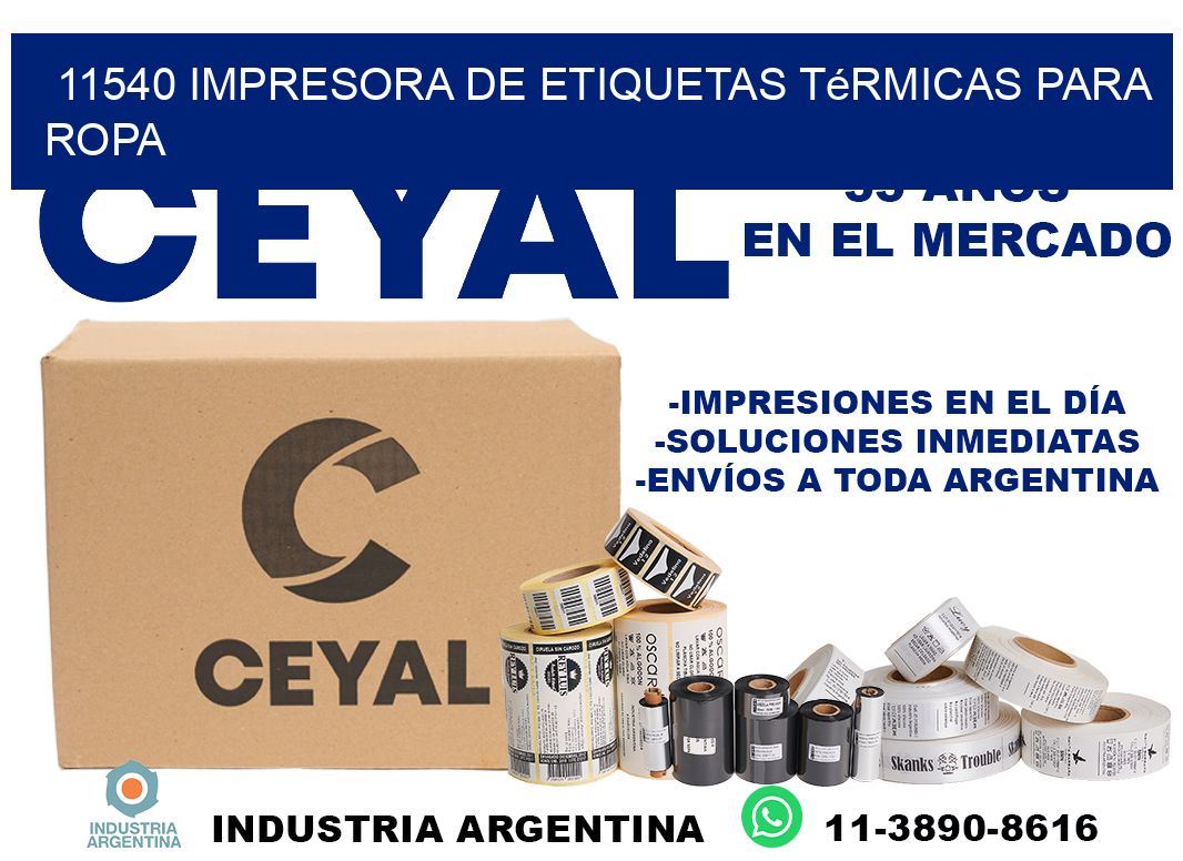 11540 impresora de etiquetas térmicas para ropa