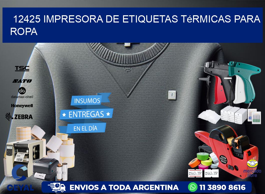 12425 impresora de etiquetas térmicas para ropa