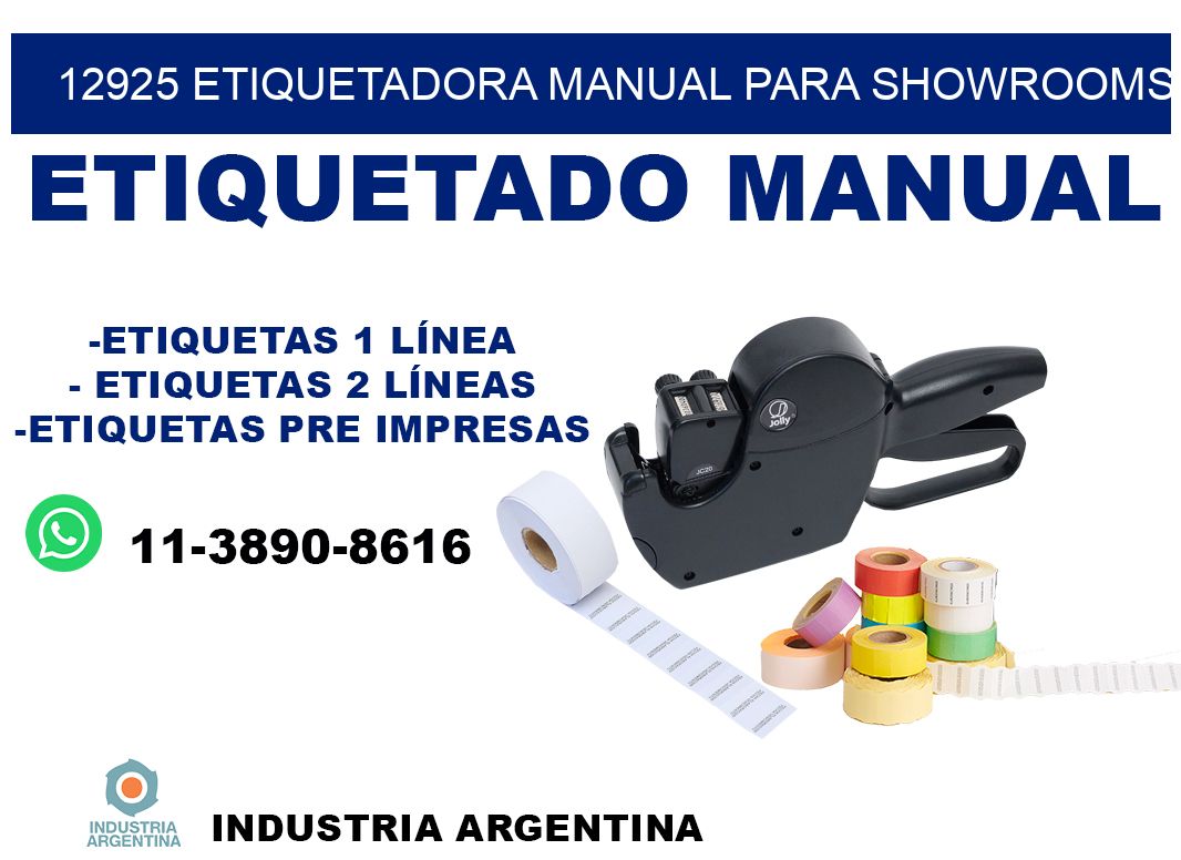 12925 etiquetadora manual para showrooms