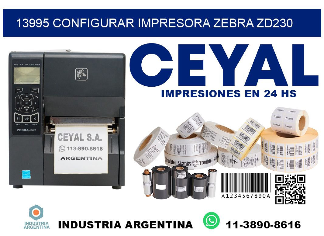 13995 configurar impresora zebra zd230