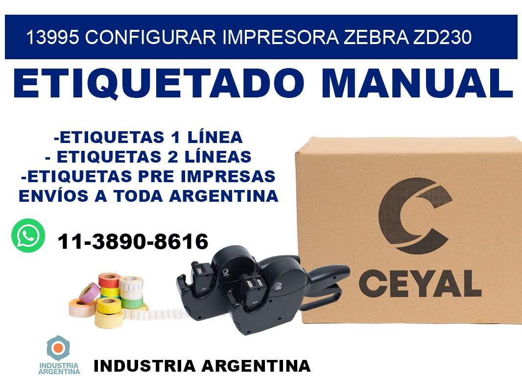 13995 configurar impresora zebra zd230
