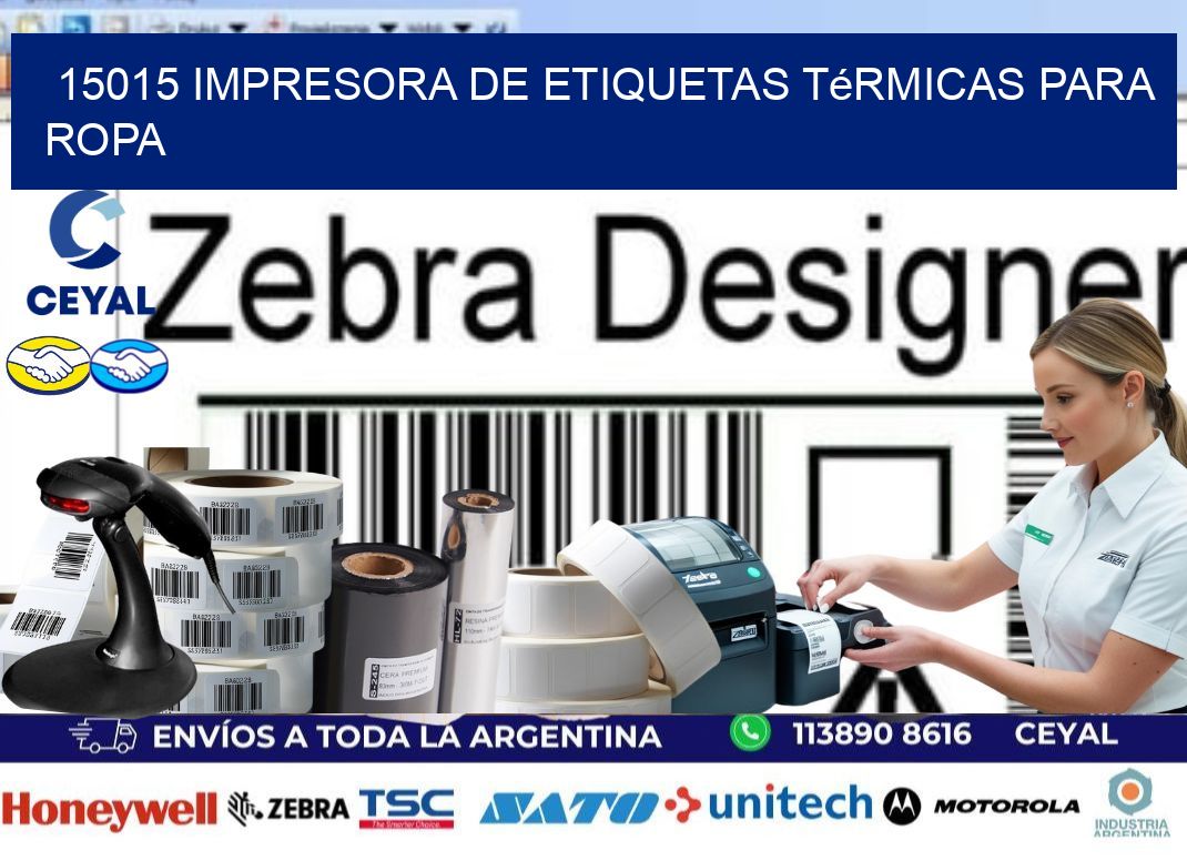 15015 impresora de etiquetas térmicas para ropa