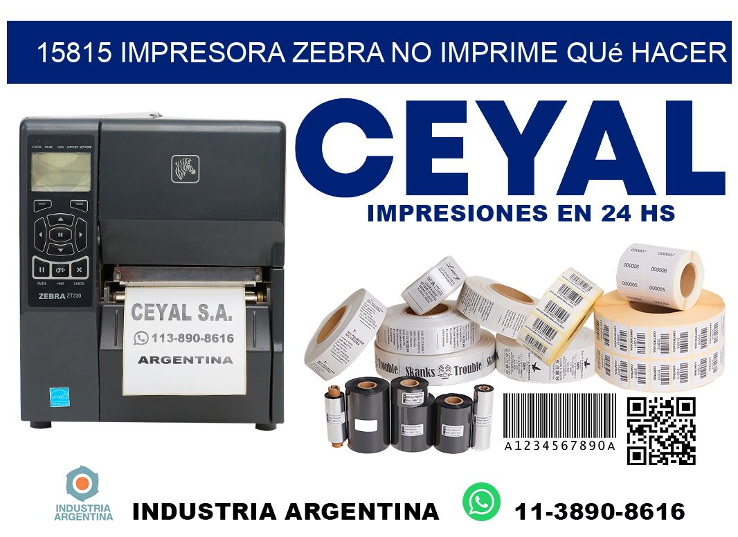 15815 impresora zebra no imprime qué hacer