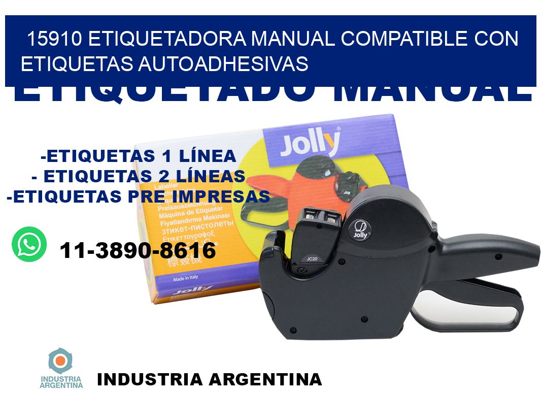 15910 etiquetadora manual compatible con etiquetas autoadhesivas