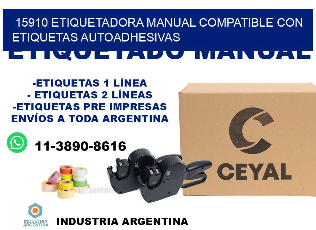 15910 etiquetadora manual compatible con etiquetas autoadhesivas