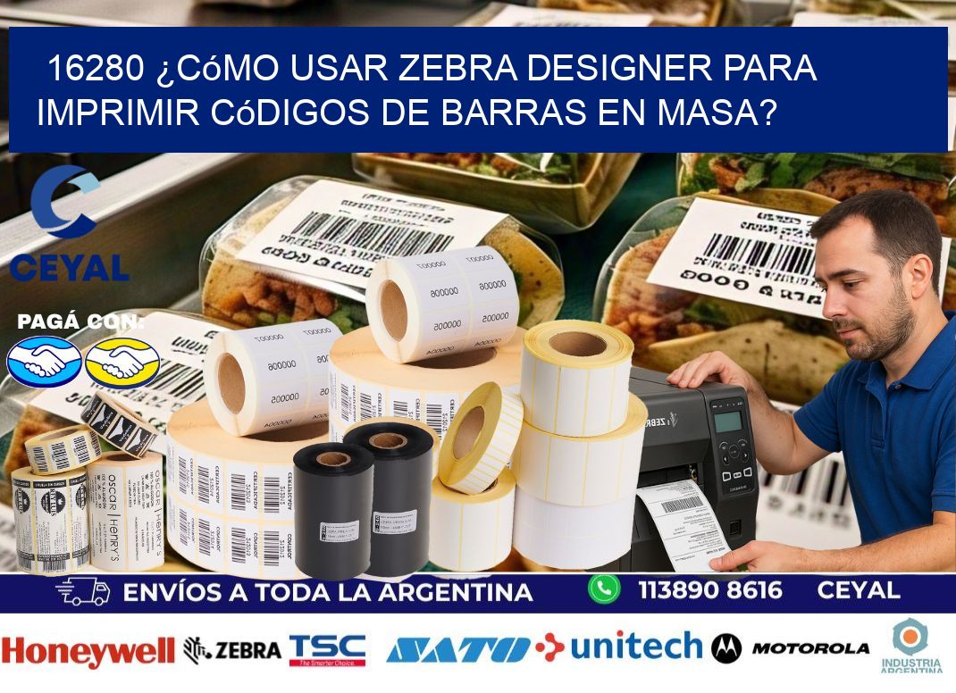 16280 ¿Cómo usar Zebra Designer para imprimir códigos de barras en masa?
