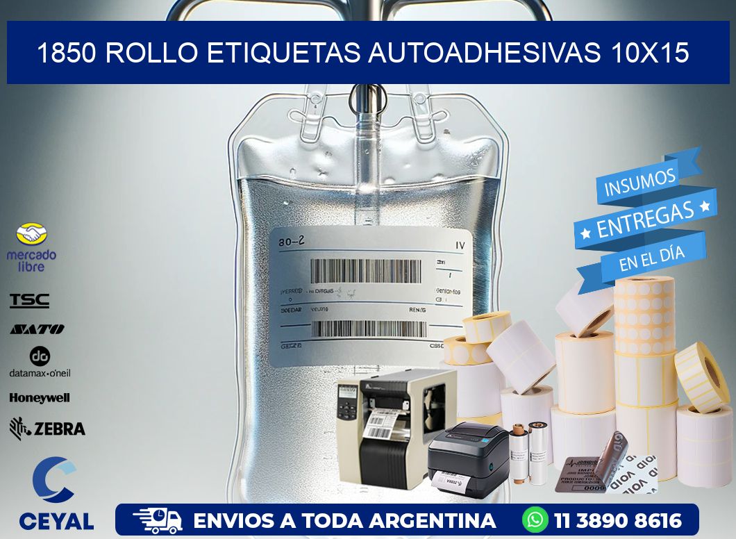 1850 Rollo Etiquetas autoadhesivas 10×15