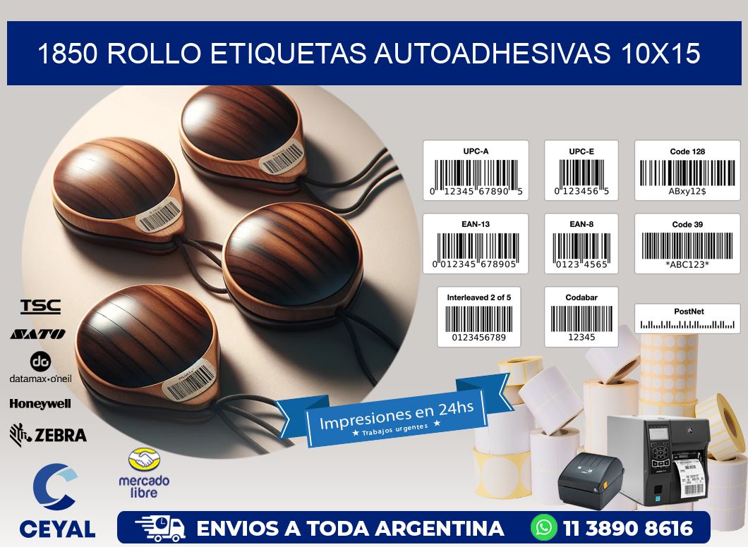 1850 Rollo Etiquetas autoadhesivas 10x15