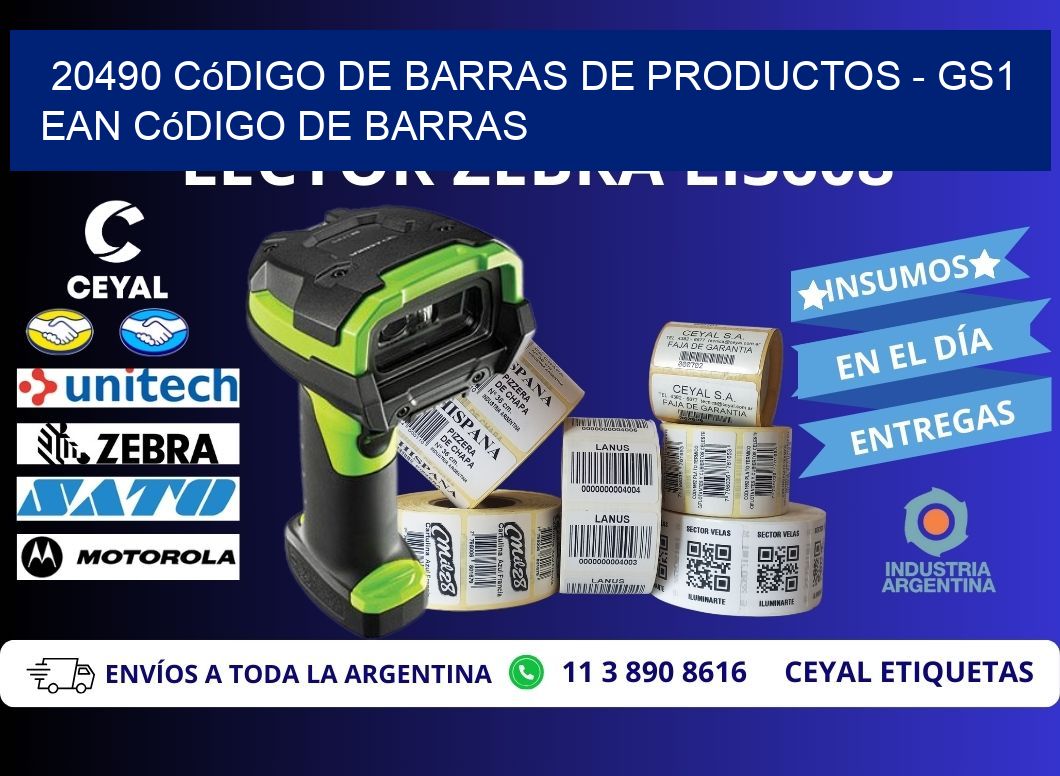 20490 Código de Barras de productos - GS1 ean Código de Barras