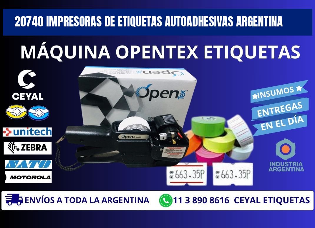 20740 Impresoras de etiquetas autoadhesivas argentina