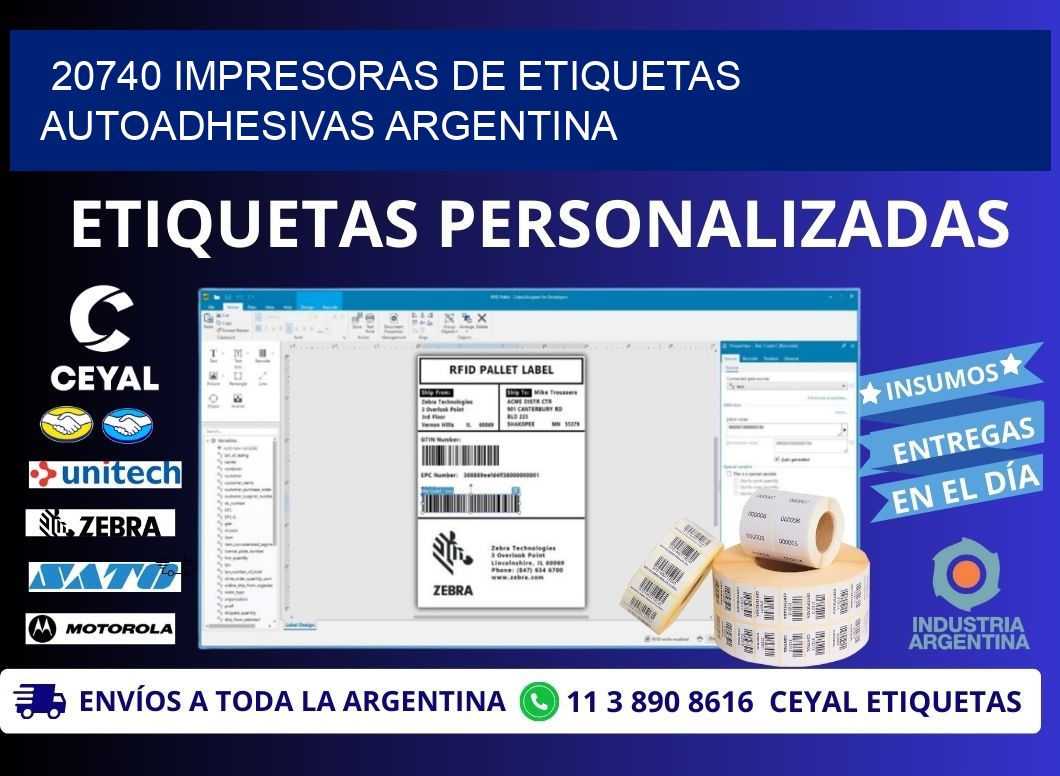 20740 Impresoras de etiquetas autoadhesivas argentina