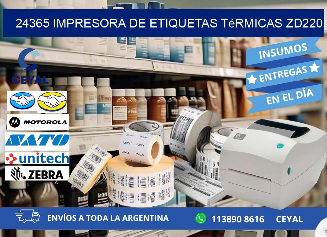 24365 Impresora de etiquetas térmicas ZD220