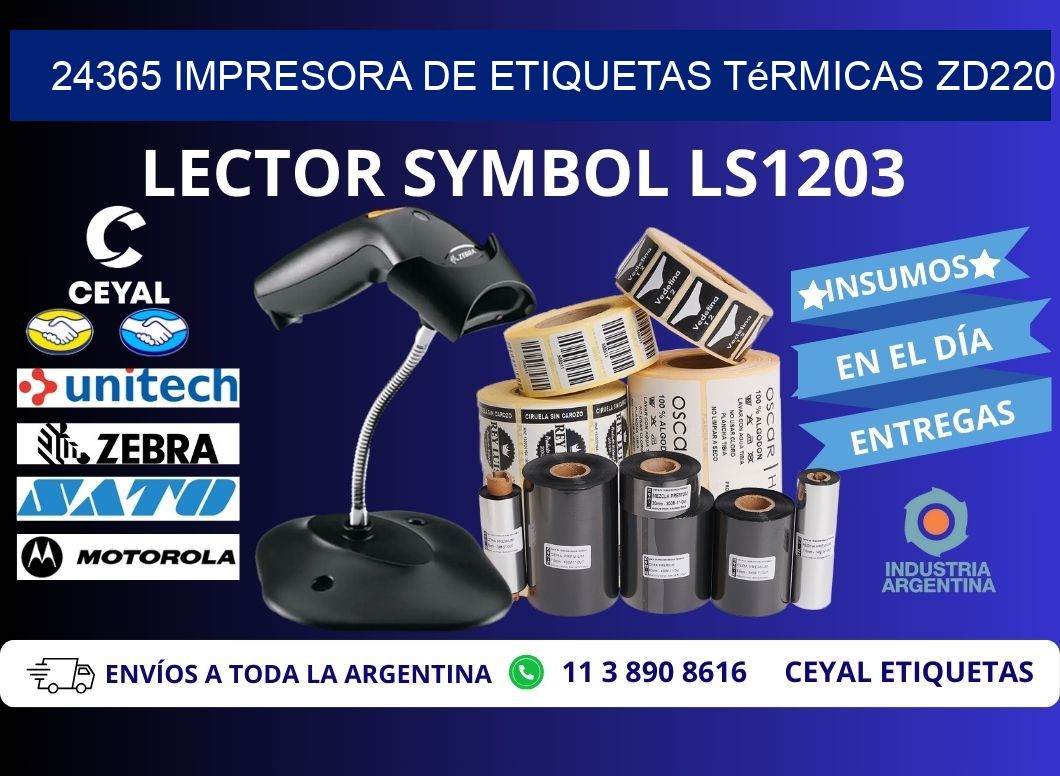 24365 Impresora de etiquetas térmicas ZD220