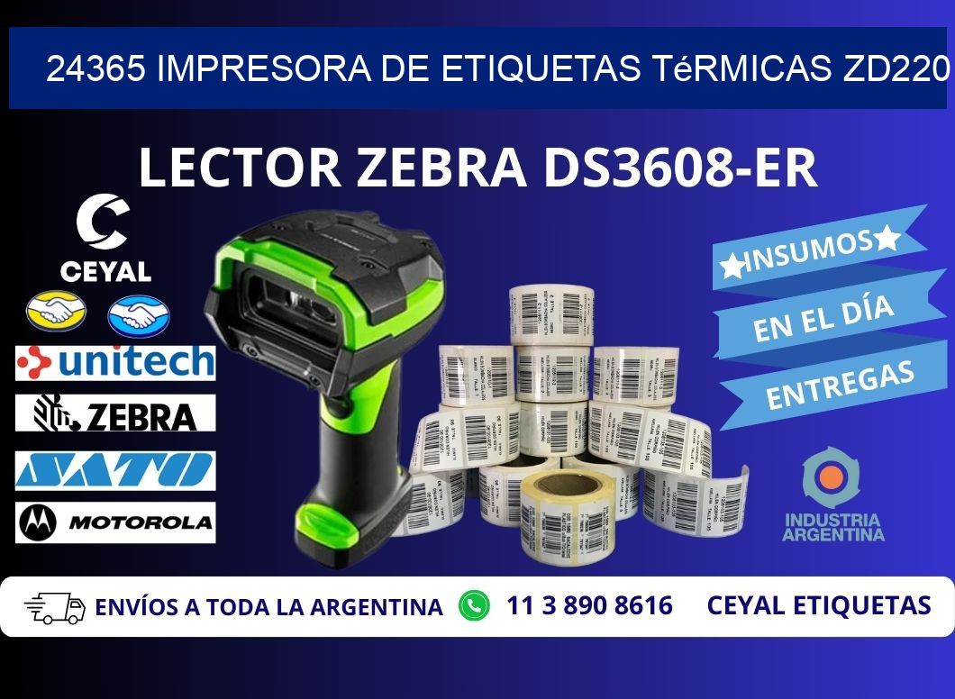 24365 Impresora de etiquetas térmicas ZD220