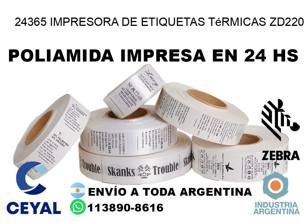 24365 Impresora de etiquetas térmicas ZD220