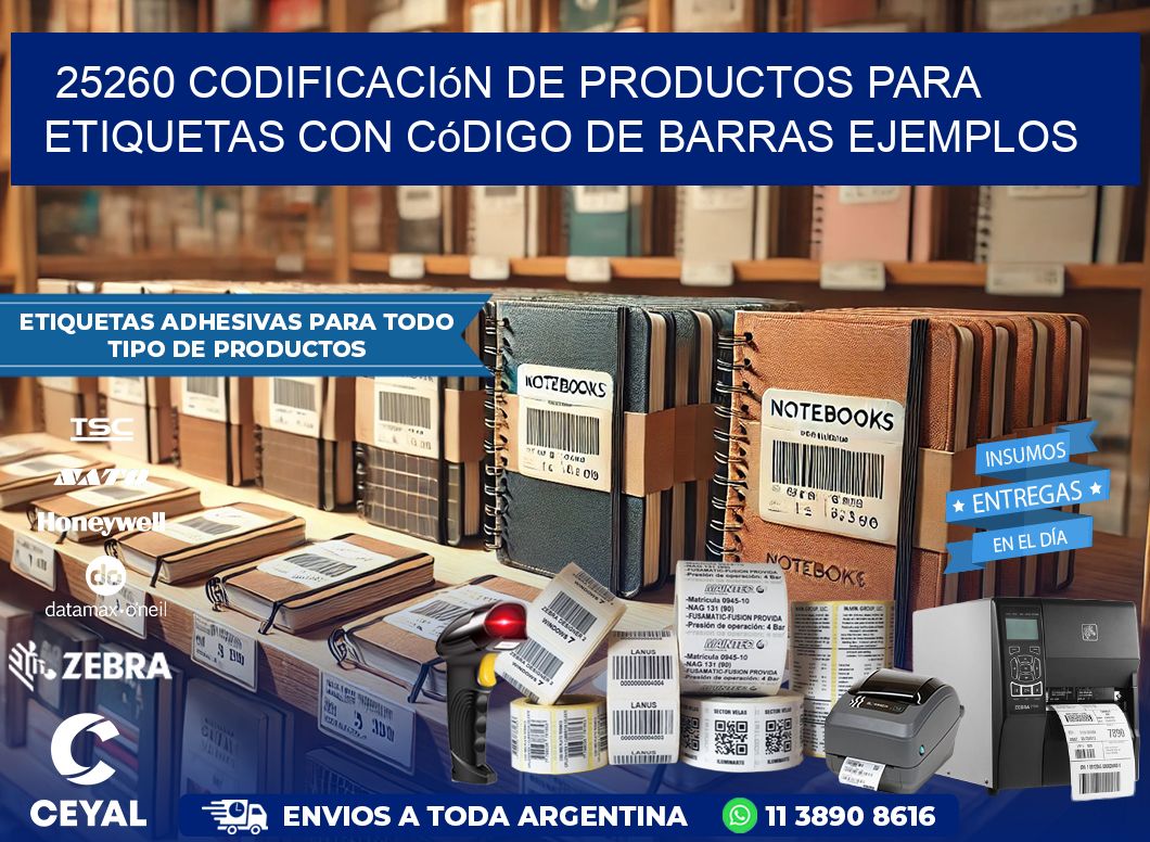 25260 Codificación de productos para etiquetas con código de barras ejemplos