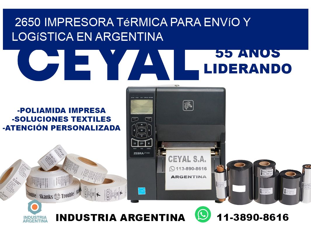 2650 impresora térmica para envío y logística en Argentina