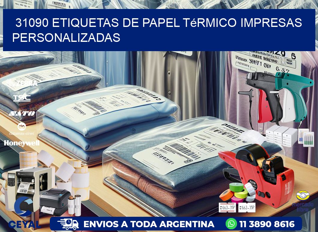 31090 Etiquetas de papel térmico impresas personalizadas