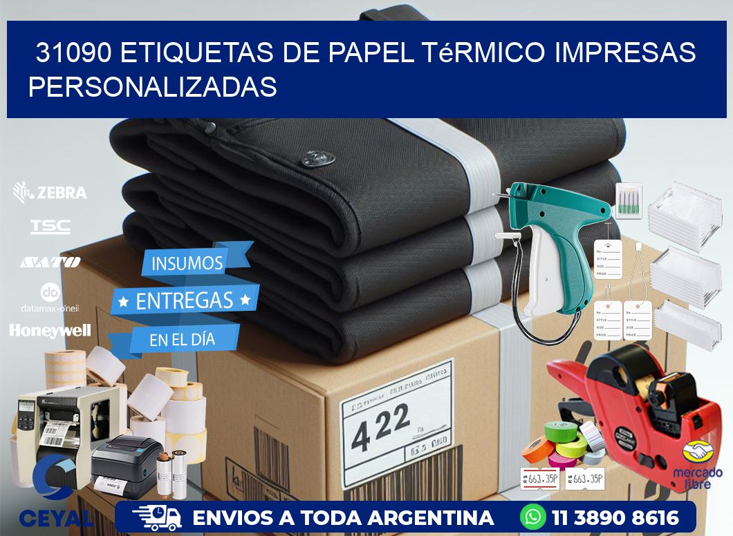 31090 Etiquetas de papel térmico impresas personalizadas