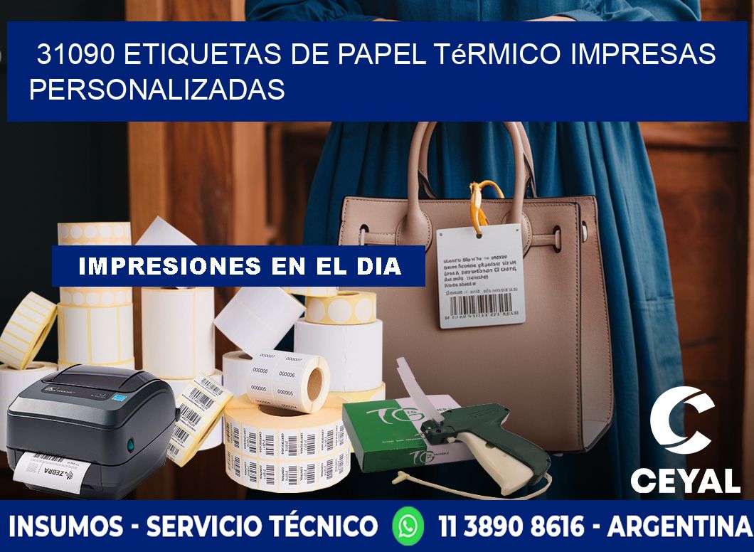 31090 Etiquetas de papel térmico impresas personalizadas
