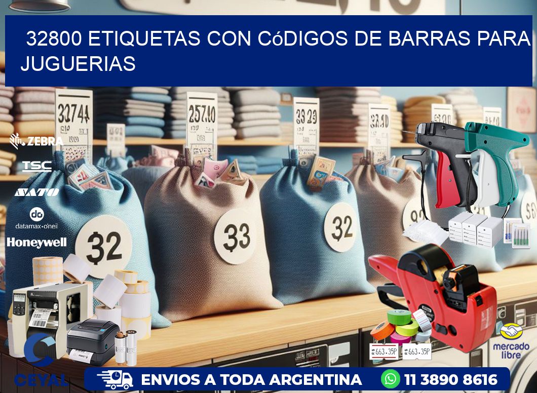 32800 etiquetas con códigos de barras para juguerias