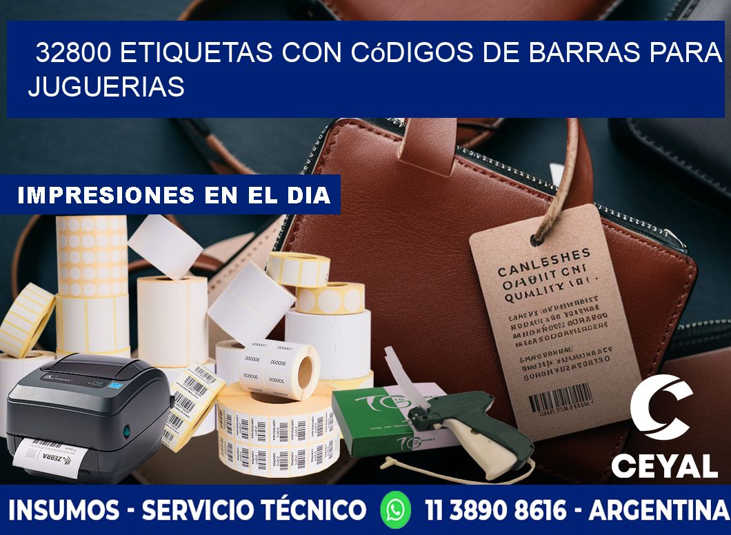 32800 etiquetas con códigos de barras para juguerias