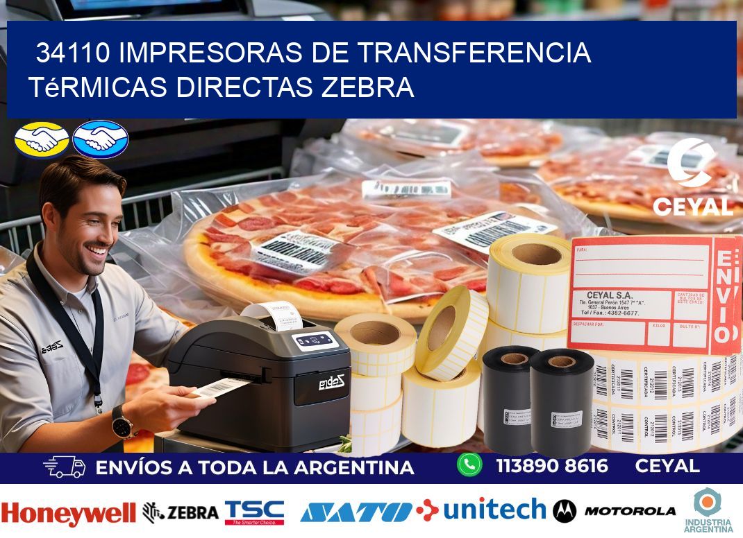 34110 impresoras de Transferencia  térmicas directas zebra