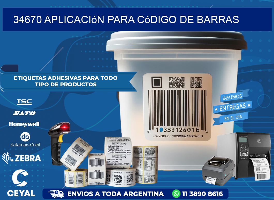 34670 Aplicación para código de barras
