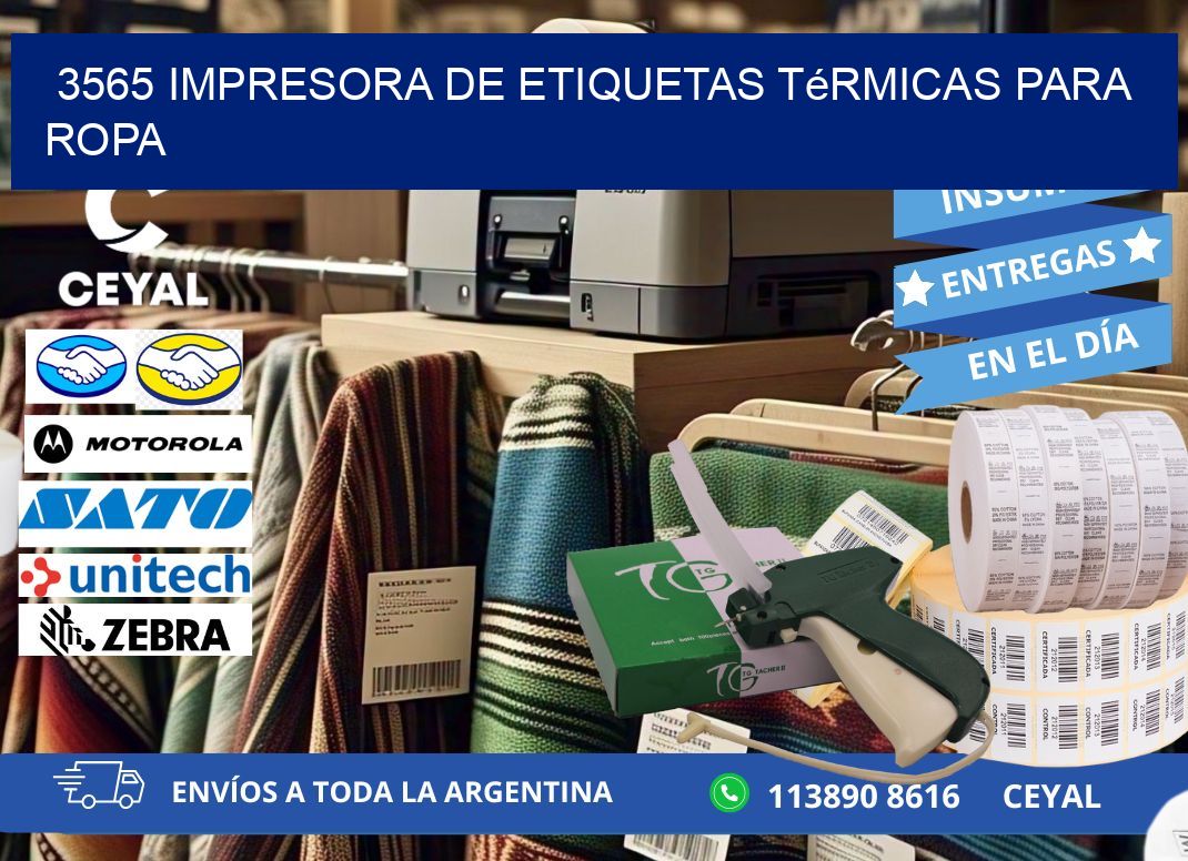 3565 impresora de etiquetas térmicas para ropa