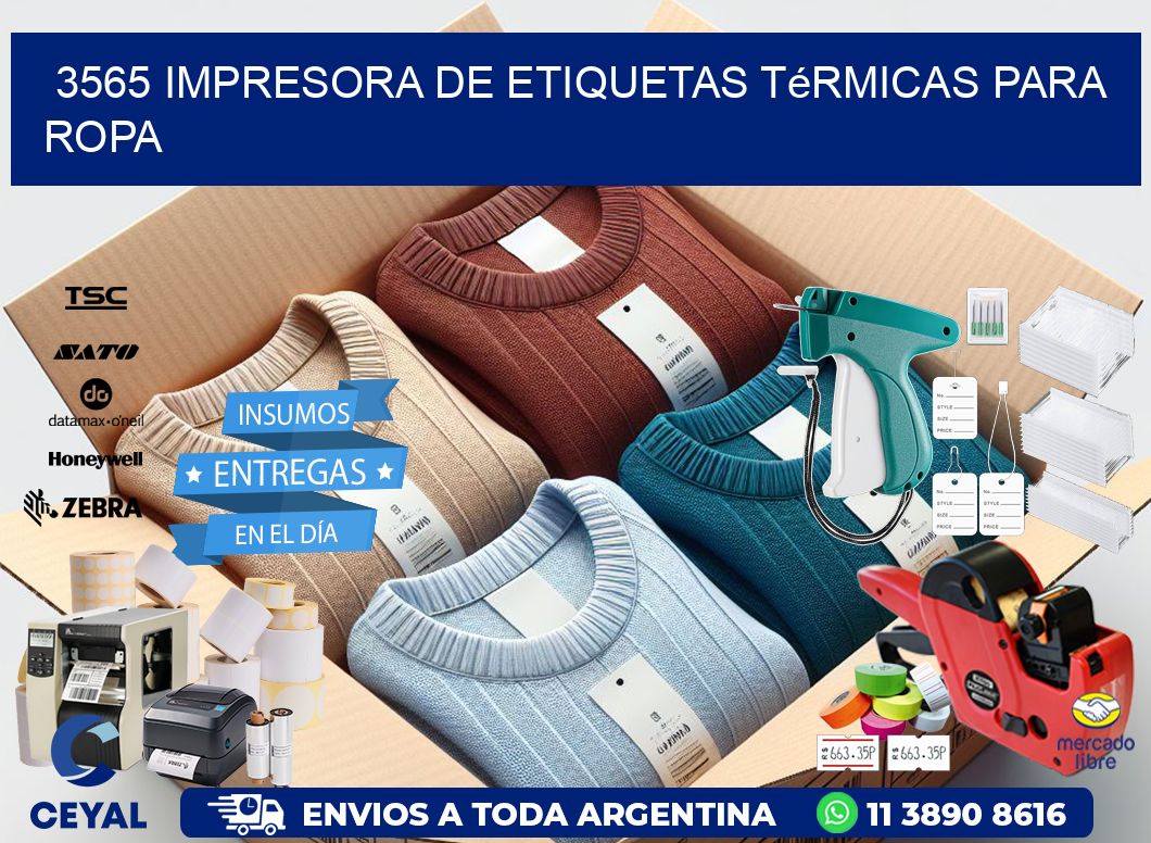 3565 impresora de etiquetas térmicas para ropa