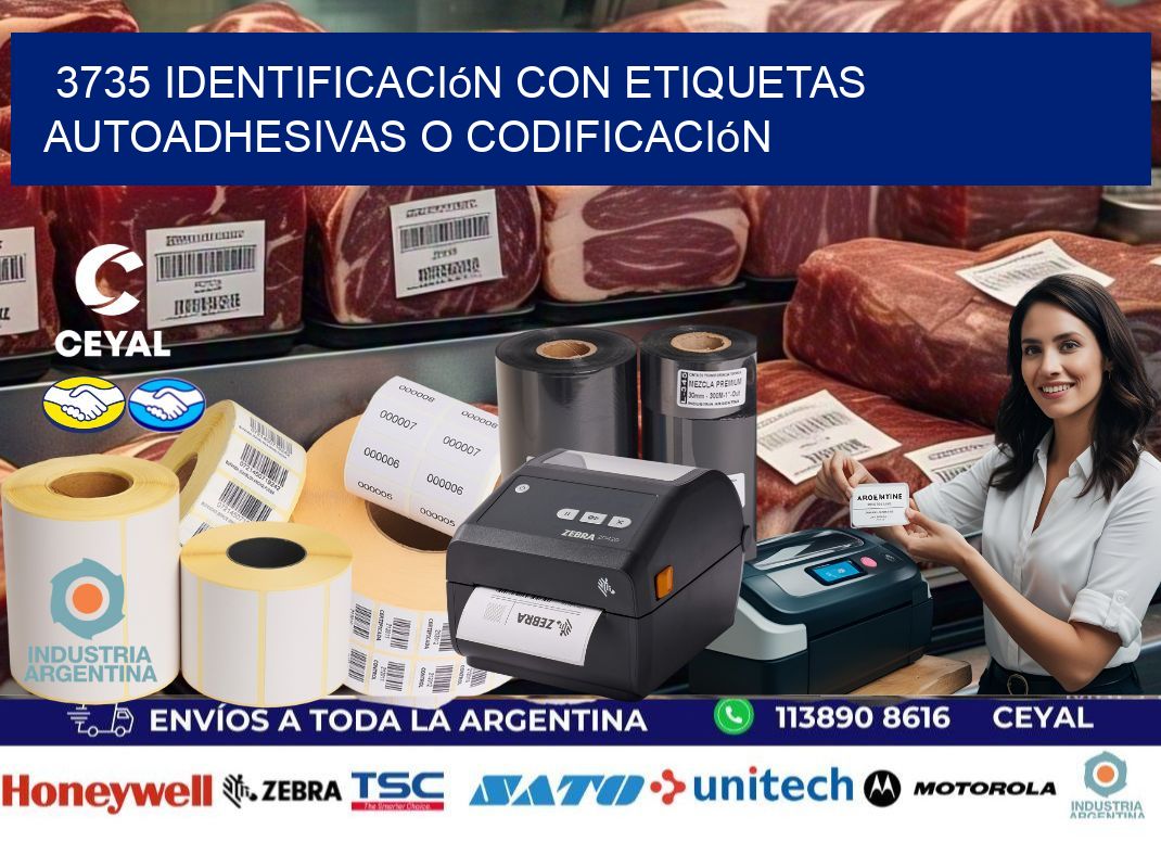 3735 identificación con etiquetas autoadhesivas o codificación