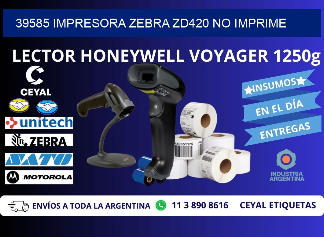 39585 Impresora Zebra ZD420 no imprime