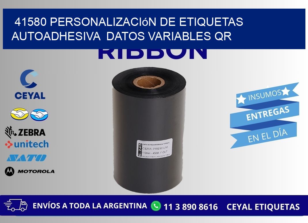 41580 Personalización de etiquetas autoadhesiva  datos variables QR