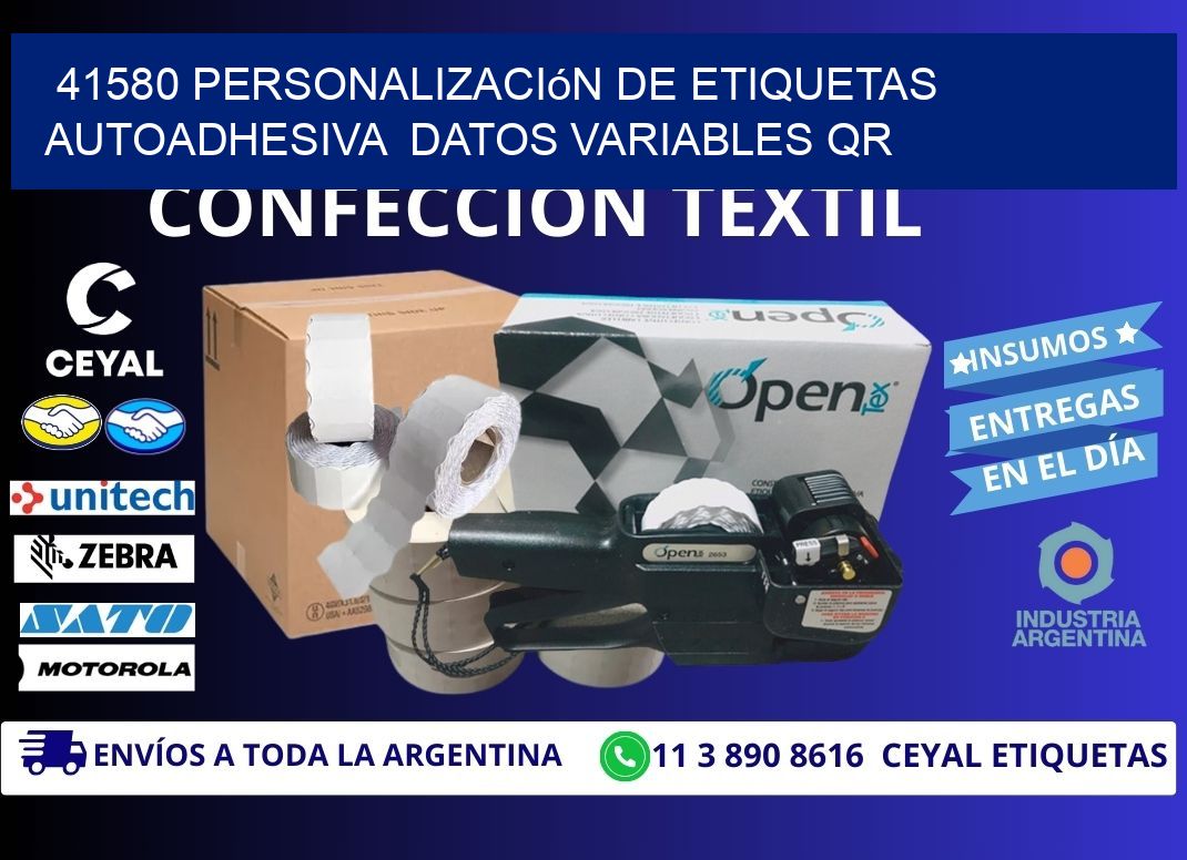 41580 Personalización de etiquetas autoadhesiva  datos variables QR