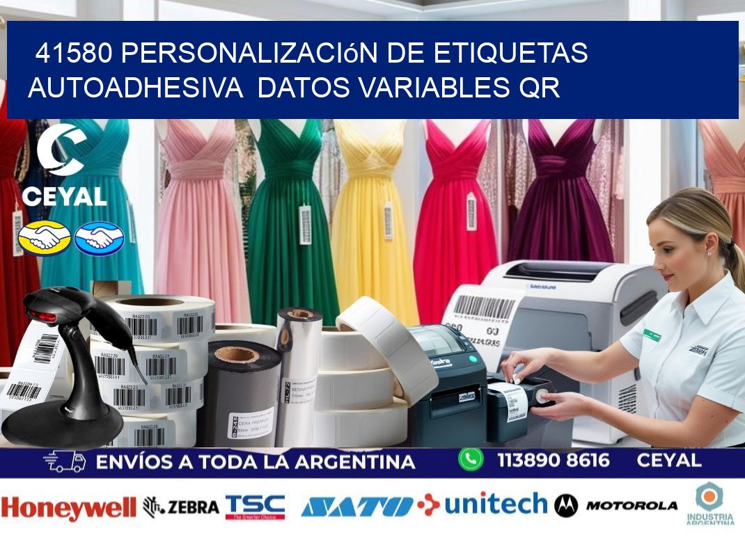 41580 Personalización de etiquetas autoadhesiva  datos variables QR