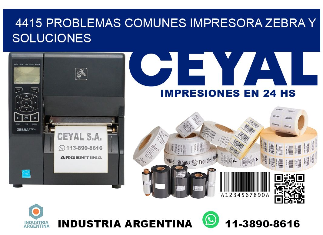 4415 problemas comunes impresora Zebra y soluciones